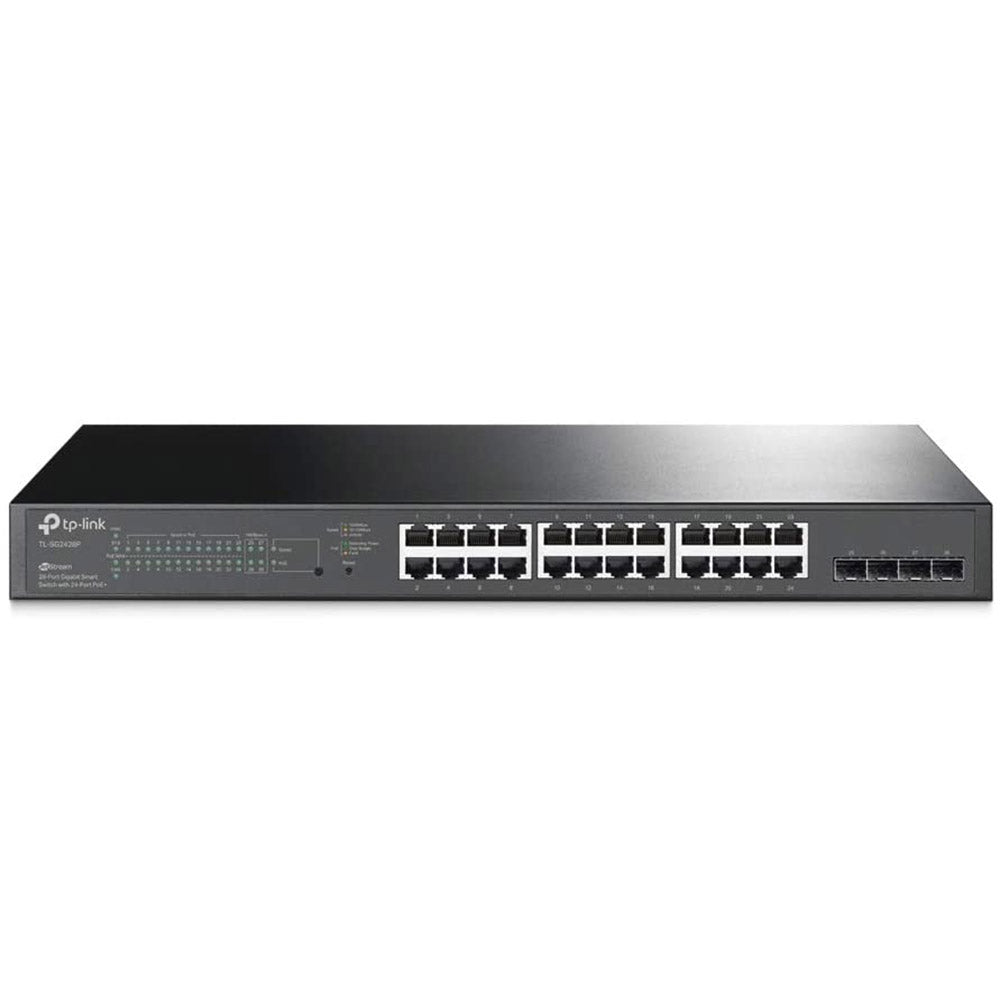 TP-Link TL-SG2428P JetStream 28-Port Gigabit Smart Switch with 24-Port PoE+ 4 SFP Slots TP-Link TL-SG2428P JetStream 28-Port Gigabit Smart Switch with 24-Port PoE+ 4 SFP Slots